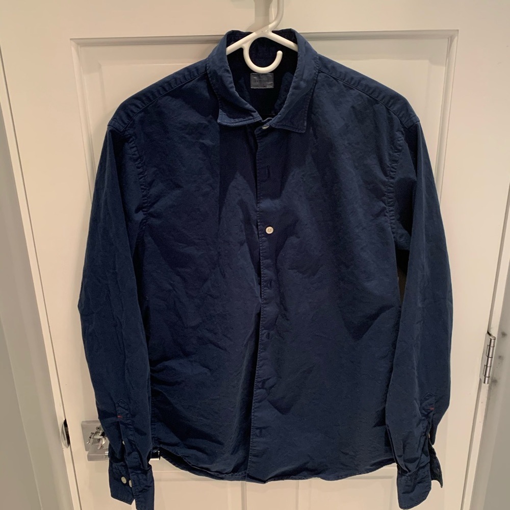 Hartford deep blue button down large